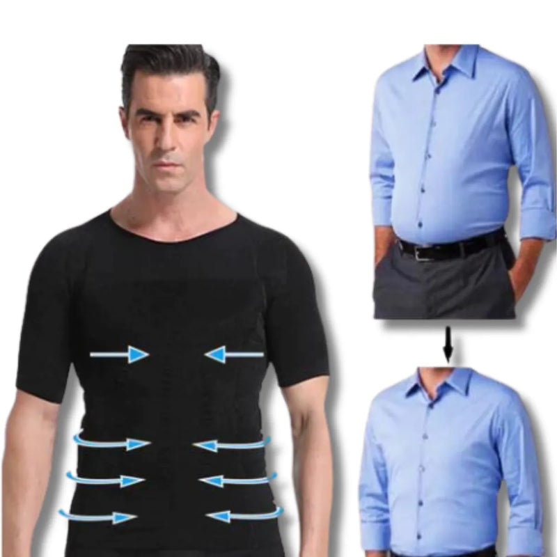 Camiseta Modeladora de Compresión Masculina SlimFlex (COMPRA 1 LLEVA 2)