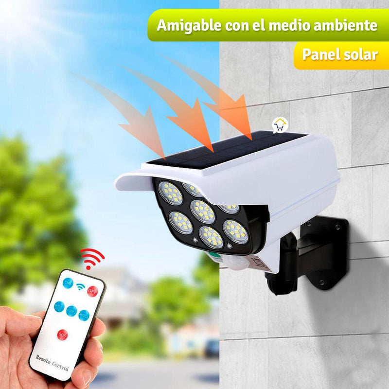 Lámpara Exterior Panel Solar Sensor Movimiento Luz de Emergencia YH2178T